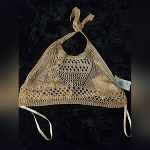 Gold Halter Top